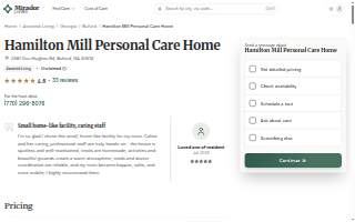 Hamilton Mill Personal Care Home website