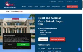 Heart and Vascular Care website