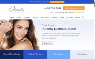 Olansky Dermatology & Aesthetics website