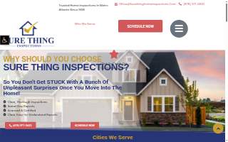 Sure Thing Home Inspections website