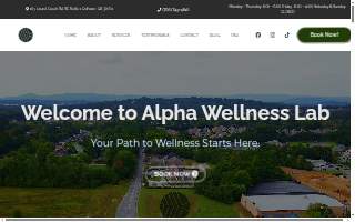 Alpha Wellness Lab website