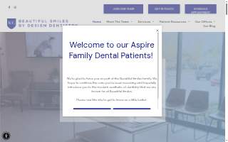 Beautiful Smiles Dentistry at Red Bud website