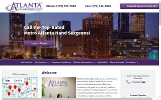 Atlanta Hand Specialist website