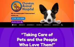 Cherokee Animal Hospital website