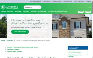 Children's Healthcare of Atlanta Cardiology - Canton website