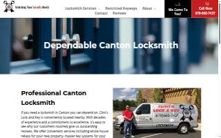 Clint's Lock and Key of Canton website