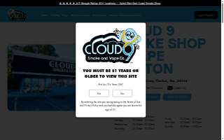 Cloud 9 Smoke Shop, Vape, & Hookah Co. - Canton website