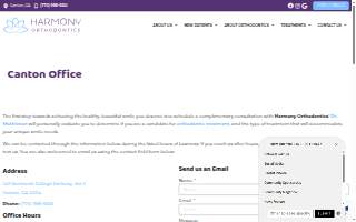 Harmony Orthodontics website