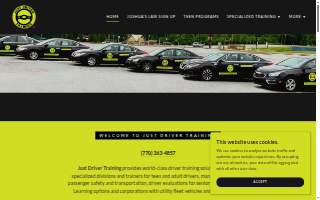 Just Driver Training website