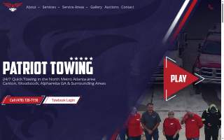 Patriot Towing Services website