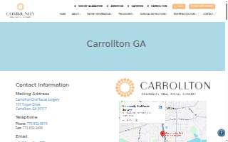 Community Oral Facial Surgery of Carrollton website