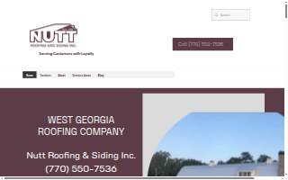 Nutt Roofing & Siding website
