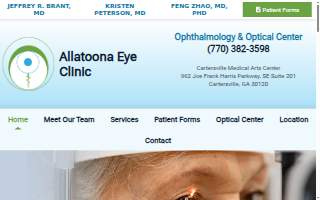 Allatoona Eye Clinic website