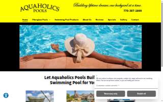 Aquaholics Pools of Calhoun website