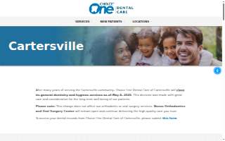 Choice One Dental Care of Cartersville website