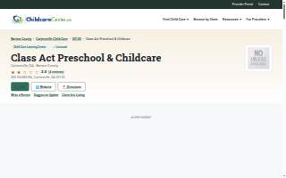 Class Act Childcare website