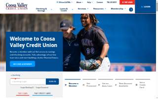 Coosa Valley Credit Union of Cartersville website
