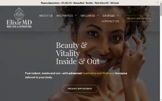 ElixirMD - Med Spa & Hydration Clinic website