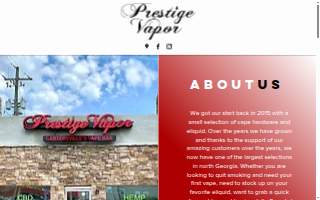 Prestige Vapor website
