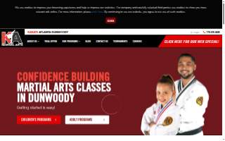 Karate Atlanta Dunwoody website