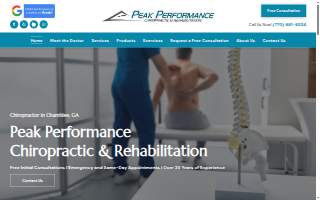 Peak Performance Chiropractic & Rehabilitation website