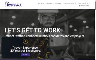 Impact Staffing website