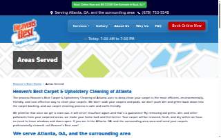 Heaven's Best Carpet & Upholstery Cleaning of Atlanta website