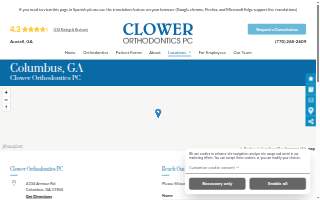 Clower Orthodontics PC of Columbus website