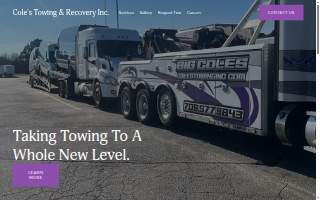 Cole’s Towing & Recovery Inc website