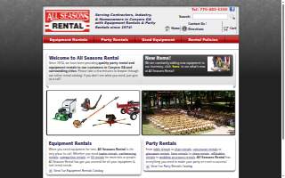 All Seasons Rental website