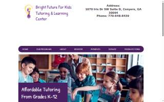 Bright Future For Kids Tutoring Center website