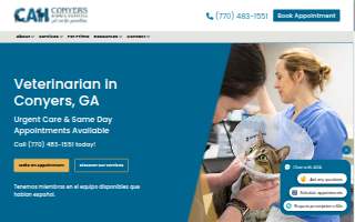 Conyers Animal Hospital website