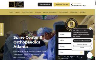 Spine Center Atlanta website