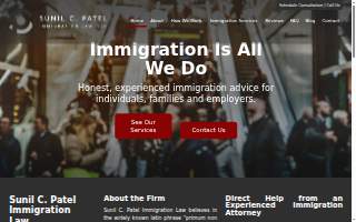 Sunil C. Patel Immigration Law, LLC website