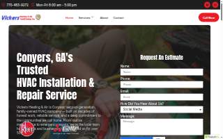 Vickers Heating & Air Conditioning Inc website