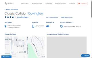 Classic Collision of Covington website