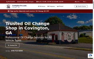 Covington Pro-Lube website