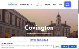 Credit Central of Covington website