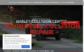 Harley Collision Centers website