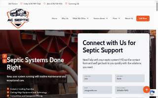 AC Septic Services website