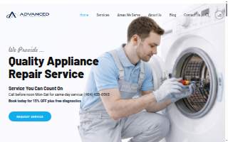 Advanced Appliances Repair website