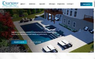 Clear Water Pools website
