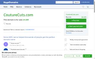 Couture Cuts Pet Salon website