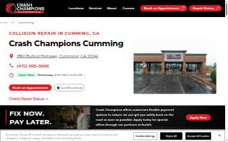 Crash Champions Collision Repair Cumming website