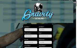 Gravity Detailing website