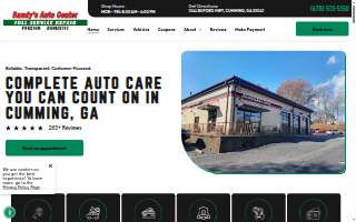 Randy's Auto Center website