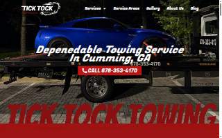 Tick Tock Towing website