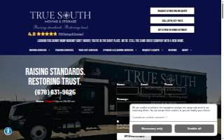 True South Moving & Storage website