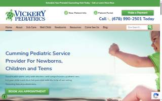 Vickery Pediatrics website