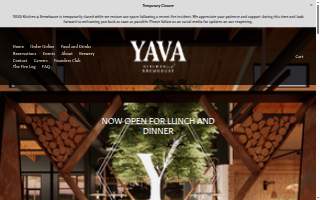 YAVA Kitchen and Brewhouse website